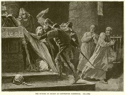 Der Mord an Becket in der Kathedrale von Canterbury von English School