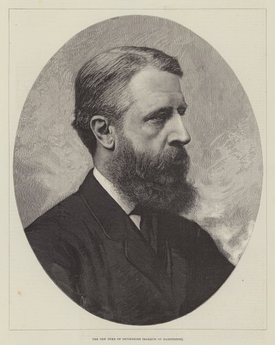 Der neue Herzog von Devonshire, Marquis von Hartington (Gravur) von English School