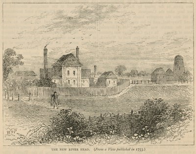 The New River Head, aus einer Ansicht veröffentlicht 1753 von English School