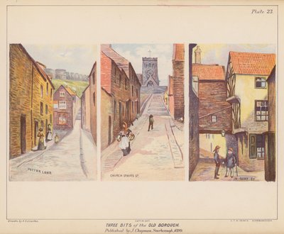 Die alte Stadt Scarborough von English School