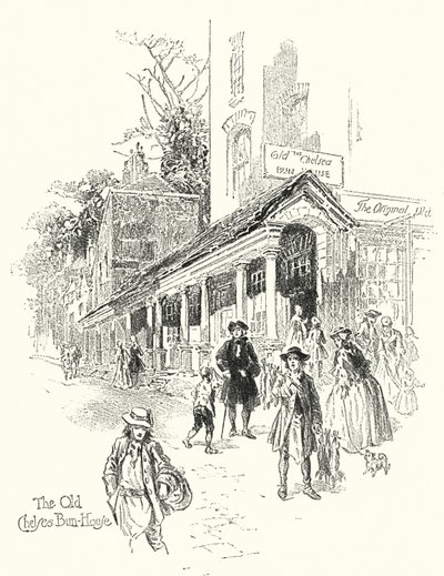 Das alte Chelsea Bun-House (Lithografie) von English School