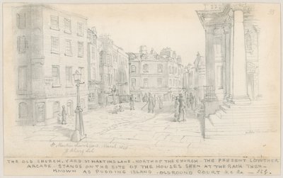 Der alte Kirchhof, St. Martins Lane, nördlich der Kirche von English School