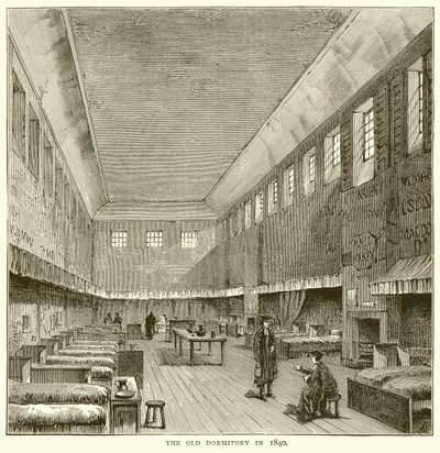 Das alte Schlafsaal im Jahr 1840 von English School