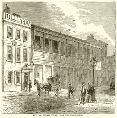 Der alte Tennisplatz, nahe dem Haymarket von English School