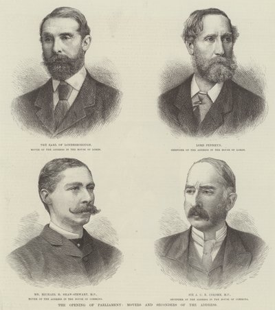 Die Eröffnung des Parlaments, Antragsteller und Unterstützer der Adresse (Stich) von English School