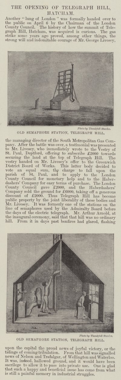 Die Eröffnung des Telegraph Hill, Hatcham von English School