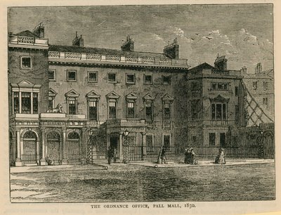 Das Ordnance Office, Pall Mall, 1850 von English School