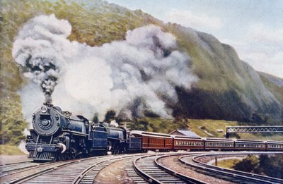 Die Pazifik des New York Chicago Express, Illustration aus The Wonder Book of Railways, vierzehnte Ausgabe, herausgegeben von Harry Golding, 1929 von English School