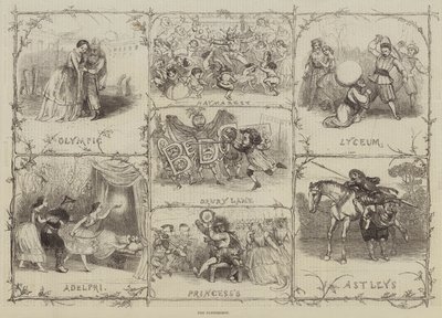 Die Pantomimen (Gravur) von English School
