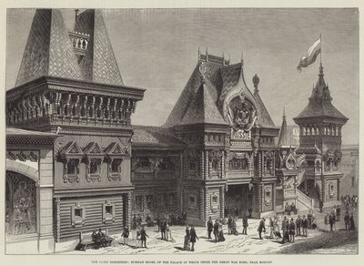 Die Pariser Ausstellung, russisches Modell des Palastes, in dem Peter der Große geboren wurde, nahe Moskau (Gravur) von English School