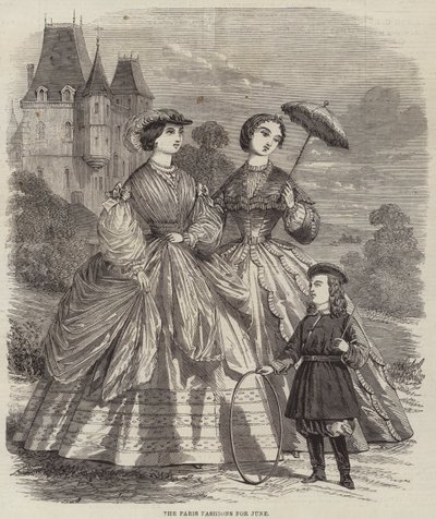 Die Pariser Mode für Juni (Stich) von English School
