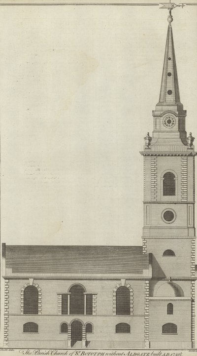 Die Pfarrkirche St. Botolph ohne Aldgate, London von English School