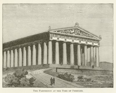 Der Parthenon zur Zeit des Perikles von English School