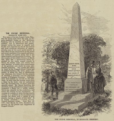 Das Payne-Denkmal auf dem Highgate-Friedhof von English School