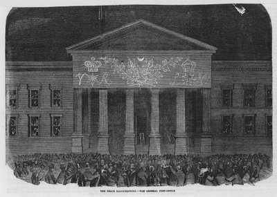 Die Friedensbeleuchtung im Hauptpostamt von English School