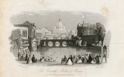 Das Bildmodell von Rom und die Surrey Zoological Gardens von English School