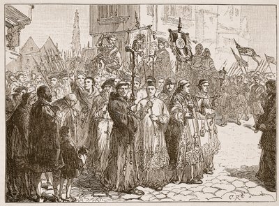 Die Pilgerfahrt der Gnade im Jahr 1536, Illustration aus Cassells Illustrierter Geschichte Englands von English School