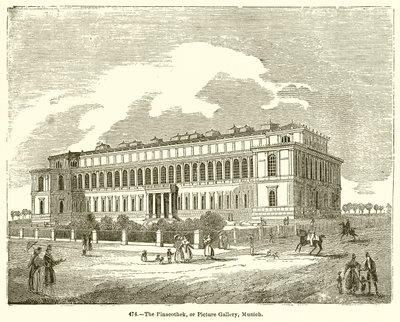 Die Pinakothek oder Gemäldegalerie, München von English School