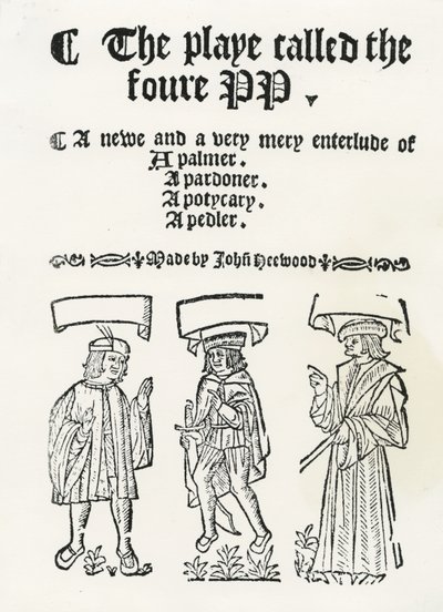 Das Spiel namens die vier PP, ca. 1530 von English School