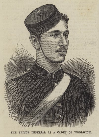 Der Prinz Imperial als Kadett von Woolwich von English School