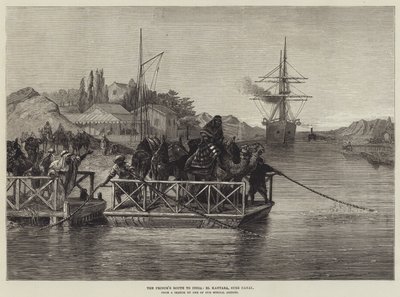 Die Route des Prinzen nach Indien, El Kantara, Suezkanal (Stich) von English School