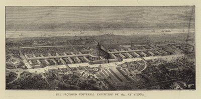 Die vorgeschlagene Weltausstellung 1873 in Wien (Stich) von English School