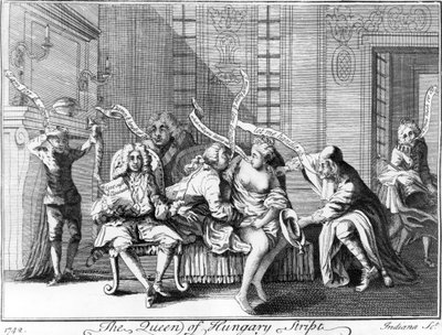 Die Königin von Ungarn entkleidet, 1742 von English School