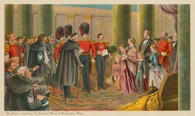 Die Königin empfängt die Krim-Helden im Buckingham Palace von English School