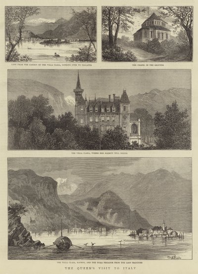 Der Besuch der Königin in Italien (Stich) von English School