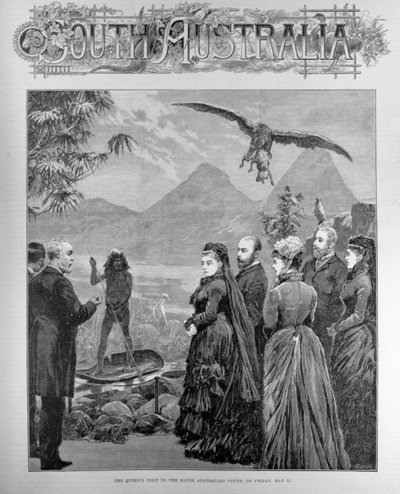 Der Besuch der Königin im südaustralischen Hof am Freitag, den 21. Mai 1886, aus 