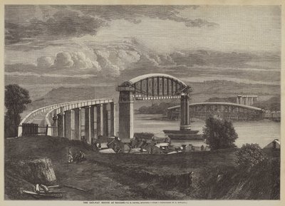 Die Eisenbahnbrücke bei Saltash, I K Brunel, Ingenieur von English School