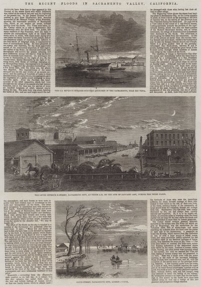 Die jüngsten Überschwemmungen im Sacramento Valley, Kalifornien von English School
