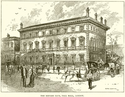 Der Reform Club, Pall Mall, London von English School