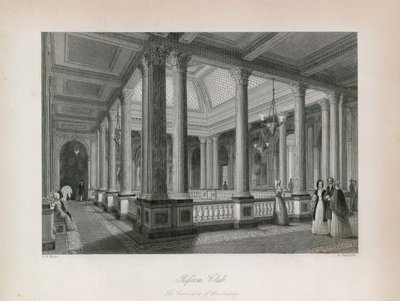 Der Reform Club, die Korridore des Salons von English School