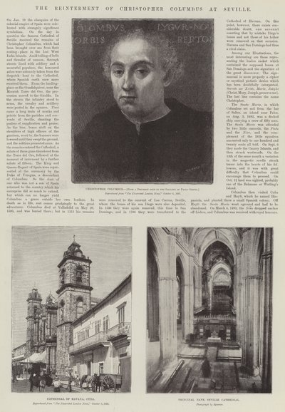 Die Umbettung von Christoph Kolumbus in Sevilla von English School