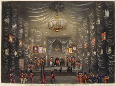Die Überreste von H.R.H. dem Herzog von York im Staatsbegräbnis von English School