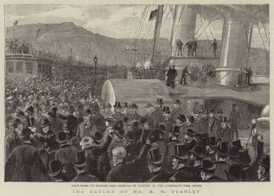 Die Rückkehr von Herrn H M Stanley (Gravur) von English School