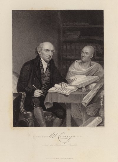 Der Reverend W Carey und sein Brahmanen-Pandit von English School