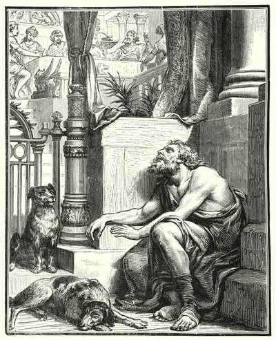 Der reiche Mann und Lazarus von English School