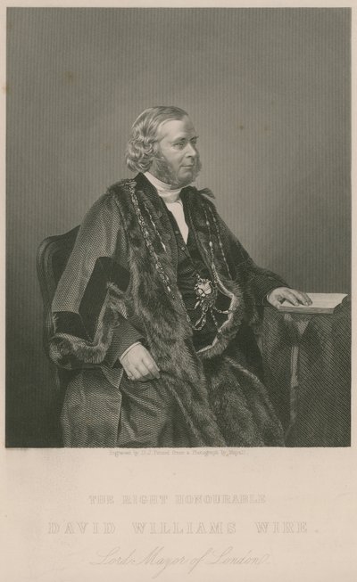 Der ehrenwerte David Williams Wire, Lord Mayor von London von English School