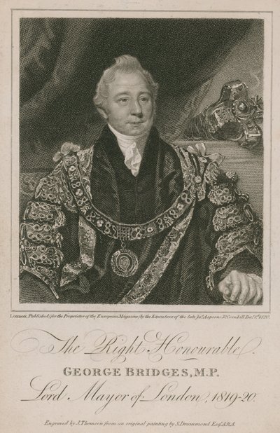 Der ehrenwerte George Bridges, Lord Mayor von London 1819-20 von English School