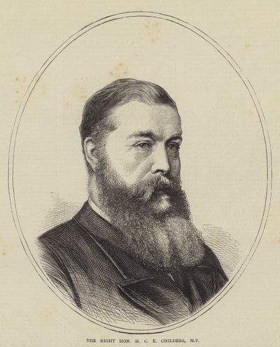 Der Rechte Ehrenwerte H. C. E. Childers, MP (Gravur) von English School