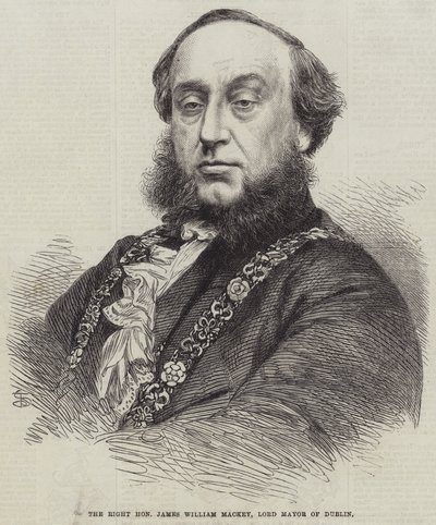 Der hochwürdige James William Mackey, Lord Mayor von Dublin (Stich) von English School