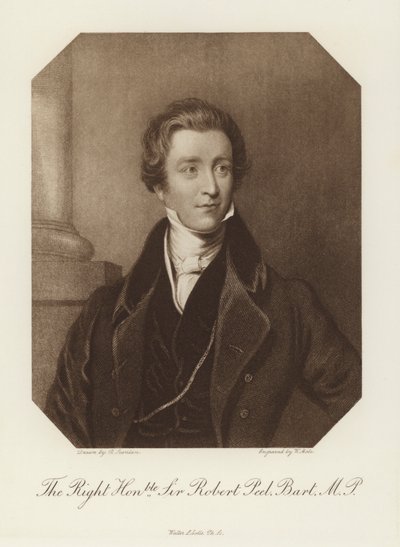 Der ehrenwerte Sir Robert Peel, Baronet, MP (Lithografie) von English School