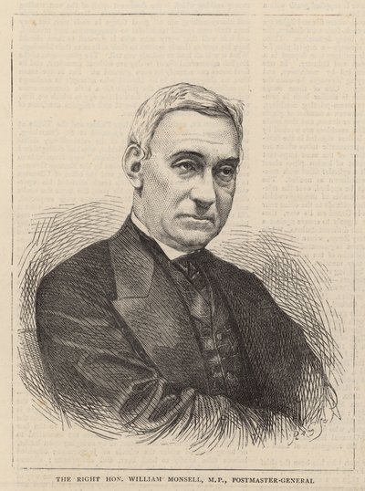 Der ehrenwerte William Monsell, Postmeister General von English School