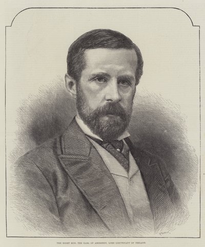 Der ehrenwerte Earl of Aberdeen, Lord Lieutenant von Irland (Stich) von English School