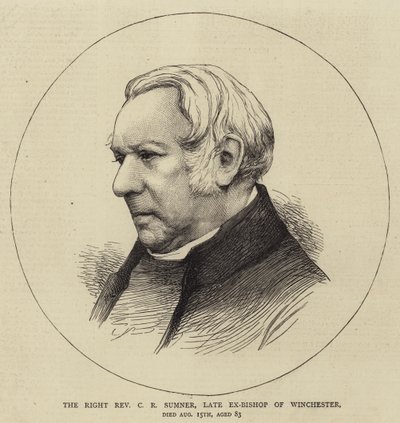 Der rechte Reverend C R Sumner, ehemaliger Bischof von Winchester (Stich) von English School