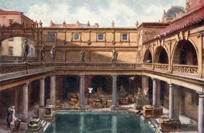 Die römischen Bäder, Bath von English School