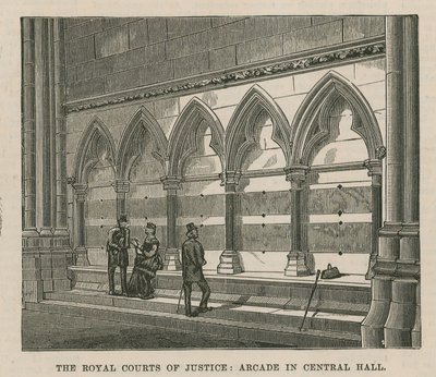 Die Royal Courts of Justice: Arkade in der Zentralhalle von English School