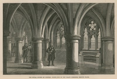Die Royal Courts of Justice: Nordende des großen Korridors, Erdgeschoss von English School